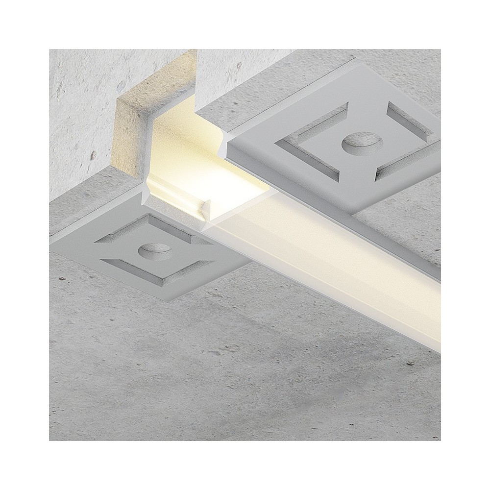 Ledme - Profilo in alluminio Jut - 2 metri - Cod. art.: LM3859