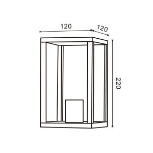 Ledme - Applique Murale Ducte E27 IP44 - Réf : LM7412