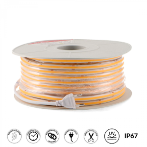 Ledme - Ruban de Led 220V Cob Point 14W/m 6000K Ip67 - vendu au ml - Réf : GA2685-1ML