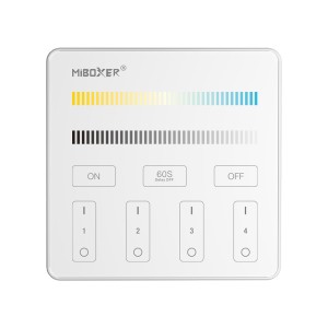 Miboxer – Kabelloser LED-Touch-Controller, weiß, 4 Zonen (Farbtemperatur) – Art.-Nr.: FUTB2