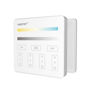 Miboxer - Controlador LED tátil branco sem fios de 4 zonas (temperatura de cor) - Ref.: FUTB2