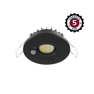 Miidex - LED-spot CCT BBC 6W 2700/3000/4000K dimbaar, zwart + bewegingssensor - 5 jaar garantie - Art.nr.: 100620