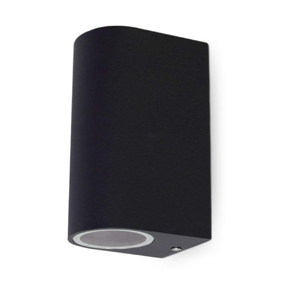 Miidex - Aplique de pared ALTESSE RD GU10 x 2, gris antracita, IP44 - Ref.: 70032
