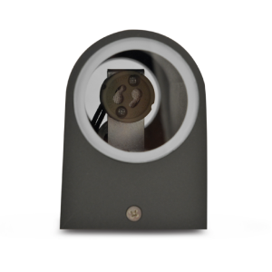 Miidex - Applique da parete ALTESSE RD GU10 x 2 Grigio antracite IP44 - Cod. art.: 70032