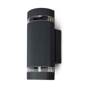 Miidex - Applique Murale CARIGNAN RD GU10 x 2 Gris Anthracite IP54 - Réf : 700301