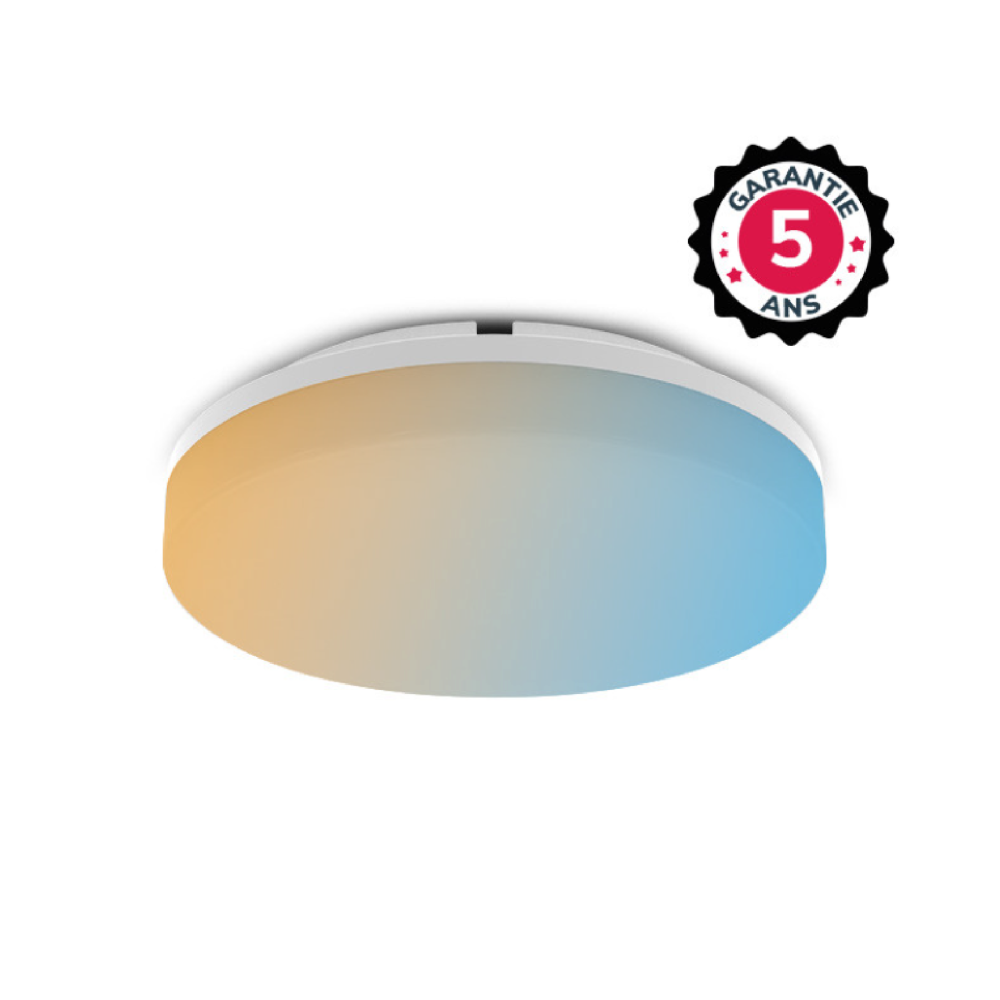Miidex - Lámpara LED CLIPSO II redonda, Ø 220 mm, 15 W, CCT - Garantía de 5 años - Ref.: 100234