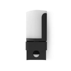 Miidex - ELOUAN verstelbare LED-wandlamp, zwart, 7,5 W, 3000 K + IR-sensor, IP54 - Art.nr.: 100945