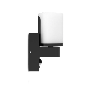 Miidex - ELOUAN verstelbare LED-wandlamp, zwart, 7,5 W, 3000 K + IR-sensor, IP54 - Art.nr.: 100945