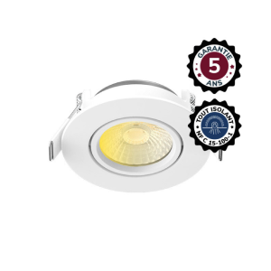 Miidex - Spot LED orientável CCT e BBC 6 W 2700/3000/4000 K Regulável IP65/5X - Garantia de 5 anos - Ref.: 101130