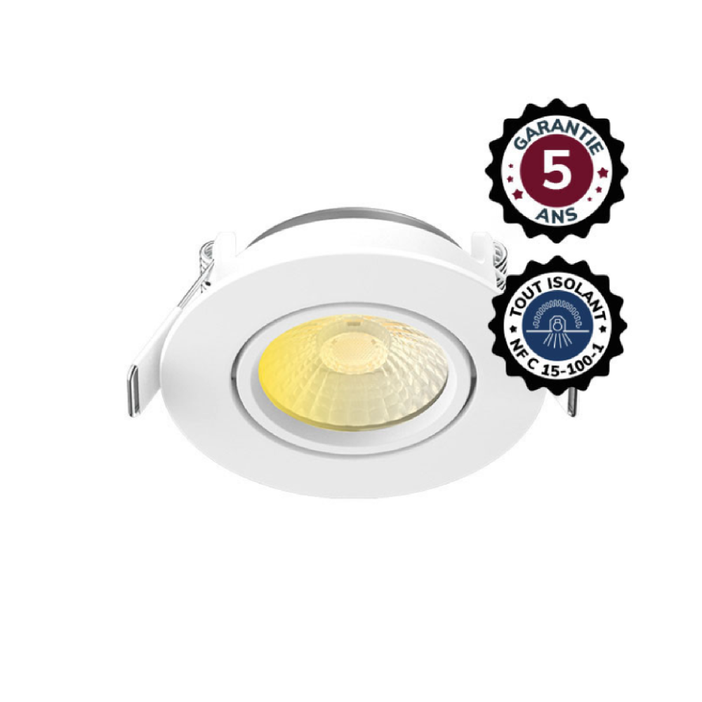 Miidex - Faretto LED orientabile CCT e BBC 6W 2700/3000/4000K Regolabile IP65/5X - Garanzia 5 anni - Cod. art.: 101130
