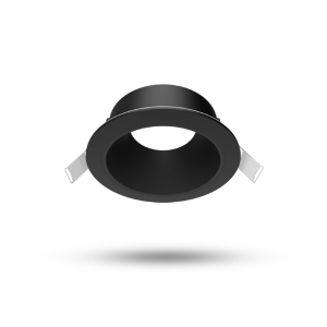 Miidex - Collerette basse luminance rond/rond noir/noir pour spot ÉCLAT II - Réf : 100292