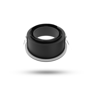 Miidex – Round/round low-luminance black/black flange for ÉCLAT II spotlight – Ref: 100292