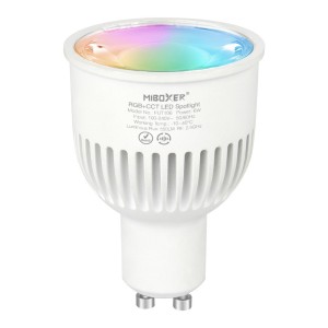 MiBoxer - Lâmpada LED GU10 RGB+CCT, 6 W (2,4 GHz) - Ref.: FUT106