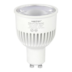 MiBoxer - Ampoule LED GU10 RGB+CCT 6W (2.4G) - Réf : FUT106