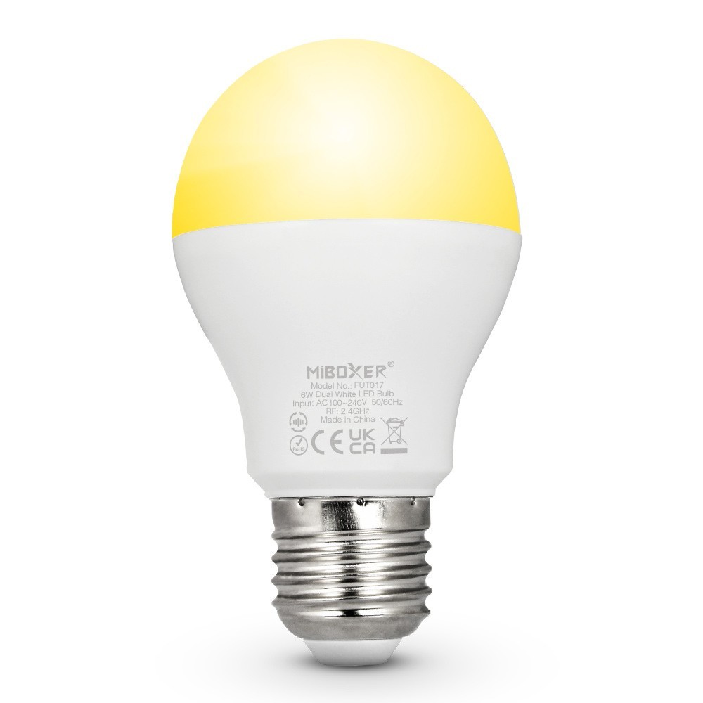 MiBoxer - 6 W white E27 LED bulb, dual-head (2.4 GHz) - Item no.: FUT017