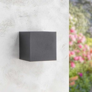 Ledme – LED-Wandleuchte „Cube“, schwarz, 12 W, CCT, IP54 – Art.-Nr.: LM6184