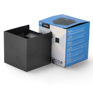 Ledme – LED-Wandleuchte „Cube“, schwarz, 12 W, CCT, IP54 – Art.-Nr.: LM6184