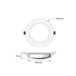 https://discount-led.fr/gb/ Downlight Samsung LED 25W Ø250 mm 3000 lm 5500K  51,90 €  36,33 €  -30%  2149