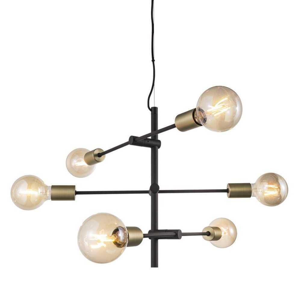 https://discount-led.fr/es/ Josefine Lámpara de suspensión Negro mate 6xE27  109,90 €  87,92 €    48933003
