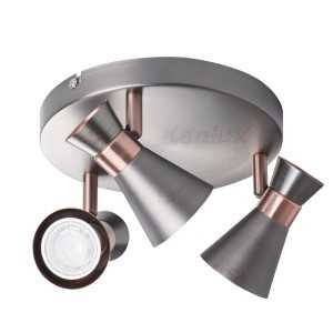 https://design-led.fr/fr/ Luminaire mural et plafonnier MILENO argent / cuivre 3xGU10 29113 47,30 € 40,21 €