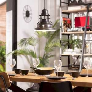 https://design-led.fr/pt/ Candeeiro suspenso Kahawa 1xE27 preto 76,50 € 65,03 € C142951