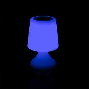 https://design-led.fr/fr/ Lampe à Poser LED Extérieure Portative Uyoga RGBW avec Haut-Parleur Bluetooth et Batterie Rechargea...