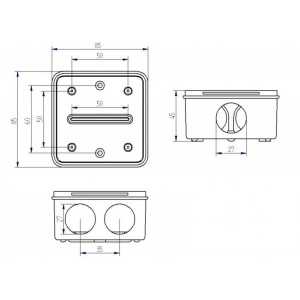 https://design-led.fr/fr/ Boîte de Dérivation Étanche 85x85x45 mm CS69 2,60 € 2,21 € CS69