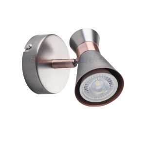 https://design-led.fr/pt/ MILENO candeeiro de parede ou de teto prateado/cobre 1xGU10 29111 17,20 € 14,62 €