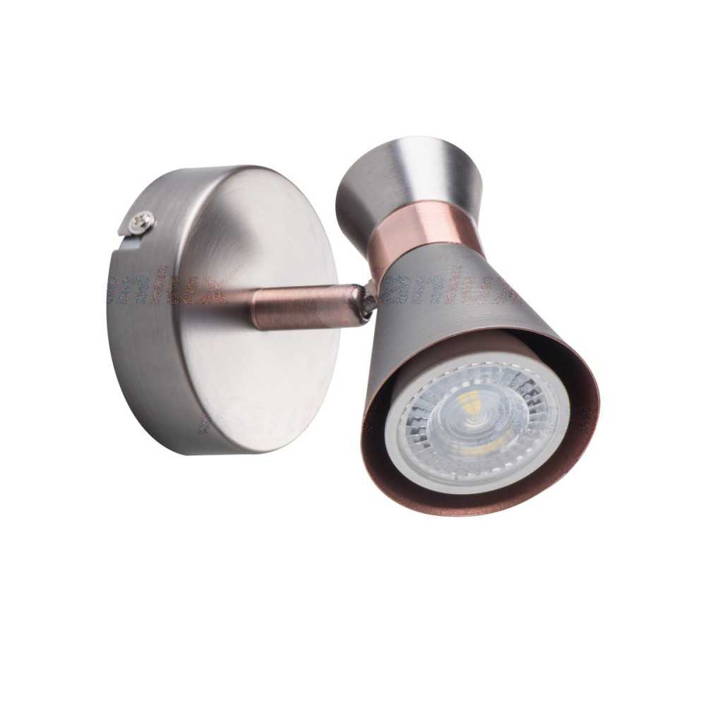 https://discount-led.fr/fr/ Luminaire mural ou plafonnier MILENO argent / cuivre 1xGU10  15,60 €  12,48 €    29111