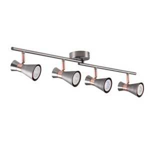 https://design-led.fr/fr/ Luminaire mural et plafonnier MILENO argent / cuivre 4xGU10 29119 67,10 € 57,04 €