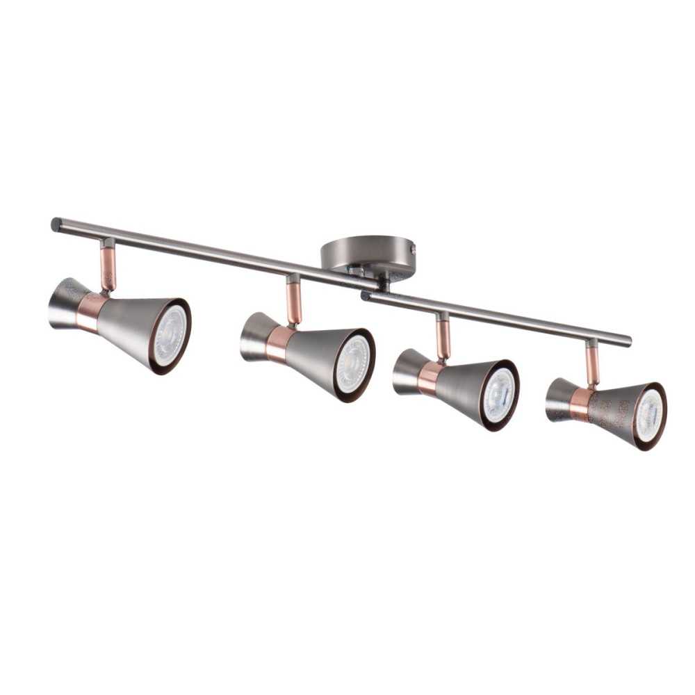 https://discount-led.fr/fr/ Luminaire mural et plafonnier MILENO argent / cuivre 4xGU10  61,00 €  48,80 €    29119