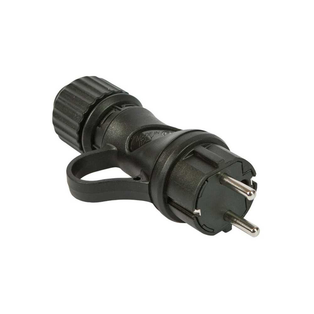 https://discount-led.fr/nl/ Zwarte Schukostekker met kraag 16A 250V IP44  9,50 €  7,60 €    80052