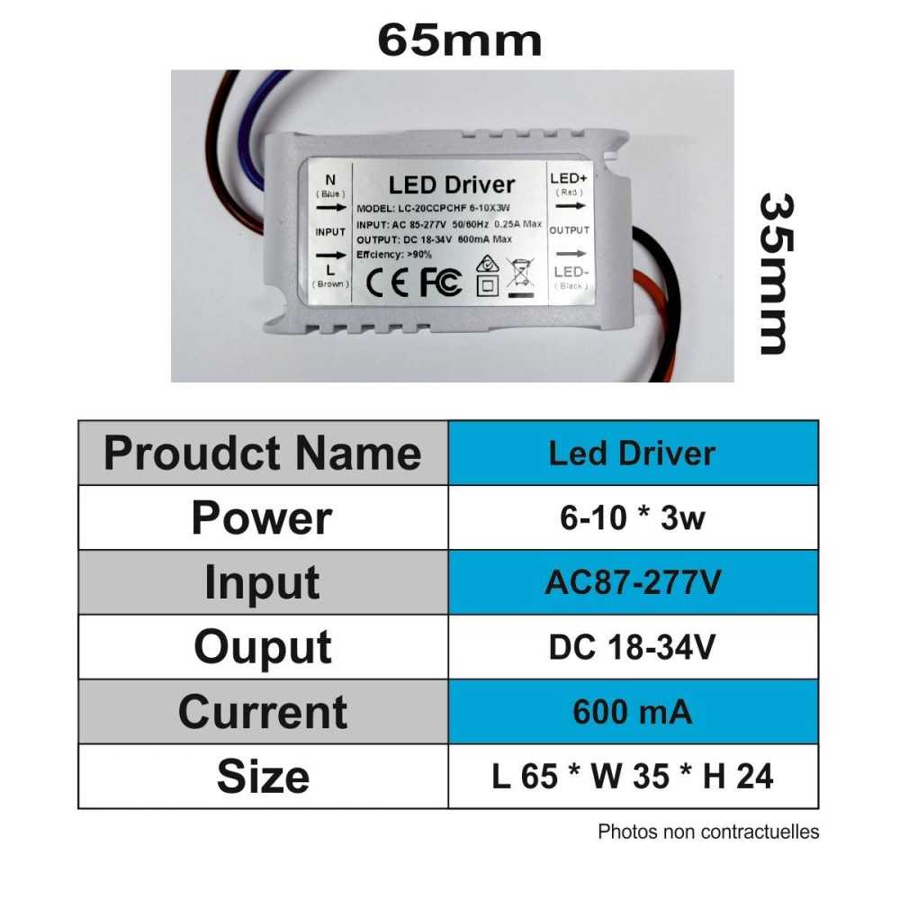 https://design-led.fr/gb/ LED Driver 6-10W *3 - 600 mA 18-34 VDC 16,60 € 14,11 € C1160