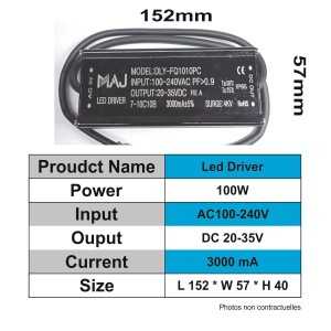 https://design-led.fr/es/ Driver LED IP67 100W 3000mA 20-35V CC 51,70 € 43,94 € A2006