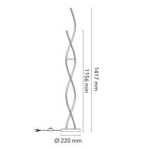 https://design-led.fr/pt/ Candeeiro de pé LED Helix-F 25W 4000K 141,60 € 120,36 € L3025-P-BN