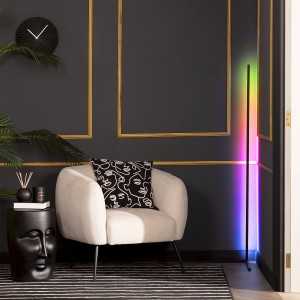 https://discount-led.fr/gb/ RGB 20W 140cm black LED floor lamp, dimmable by remote control.  82,40 €  65,92 €    0193