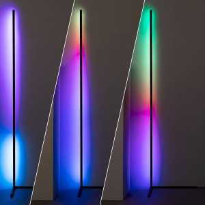 https://design-led.fr/de/ LED-Stehleuchte RGB 20W 140cm schwarz, dimmbar mit Fernbedienung. 82,40 € 70,04 € 0193