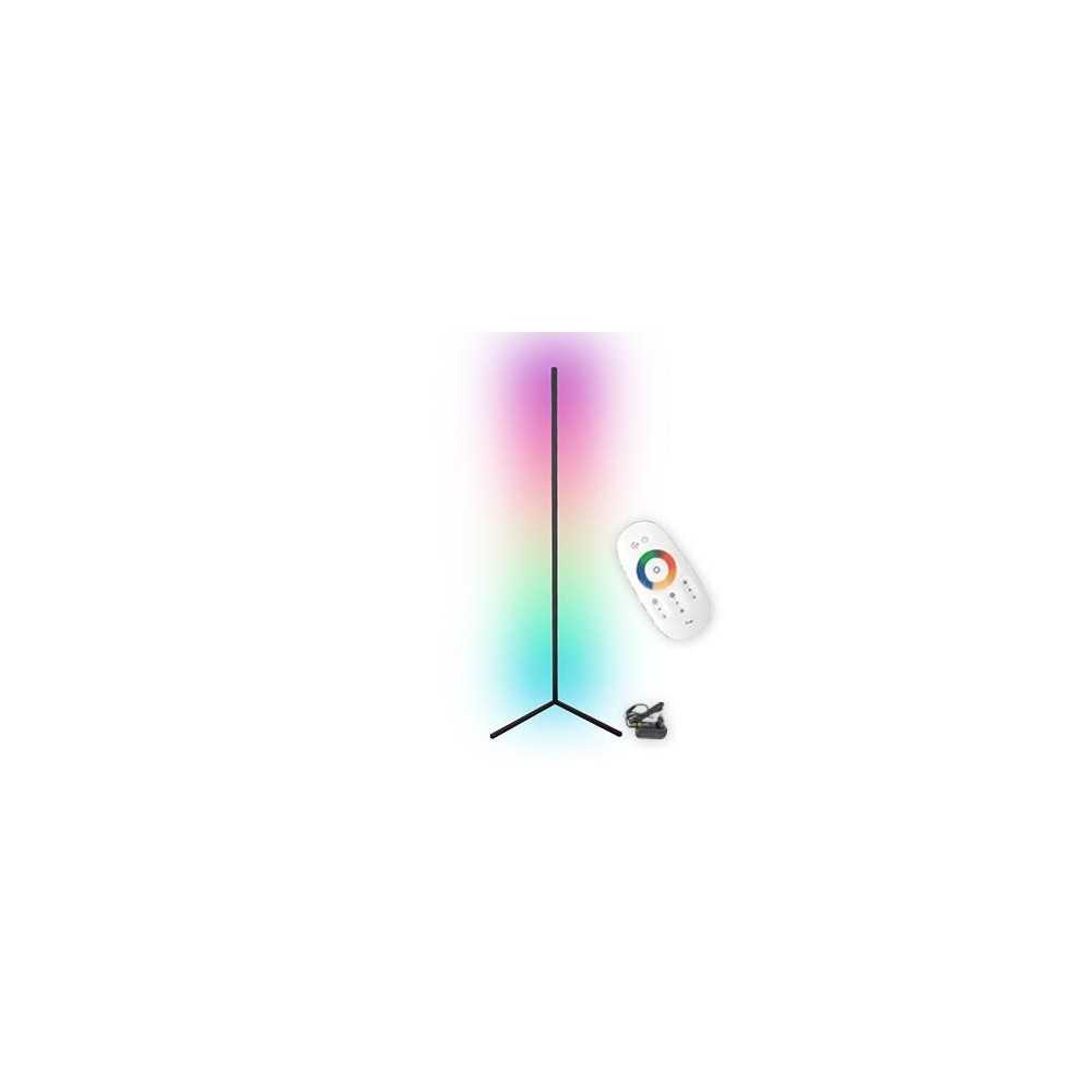 https://design-led.fr/de/ LED-Stehleuchte RGB 20W 140cm schwarz, dimmbar mit Fernbedienung. 82,40 € 70,04 € 0193