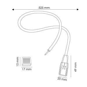 https://design-led.fr/pt/ Cabo adaptador para fita de led 220Vac Como 2,50 € 2,12 € LM2357