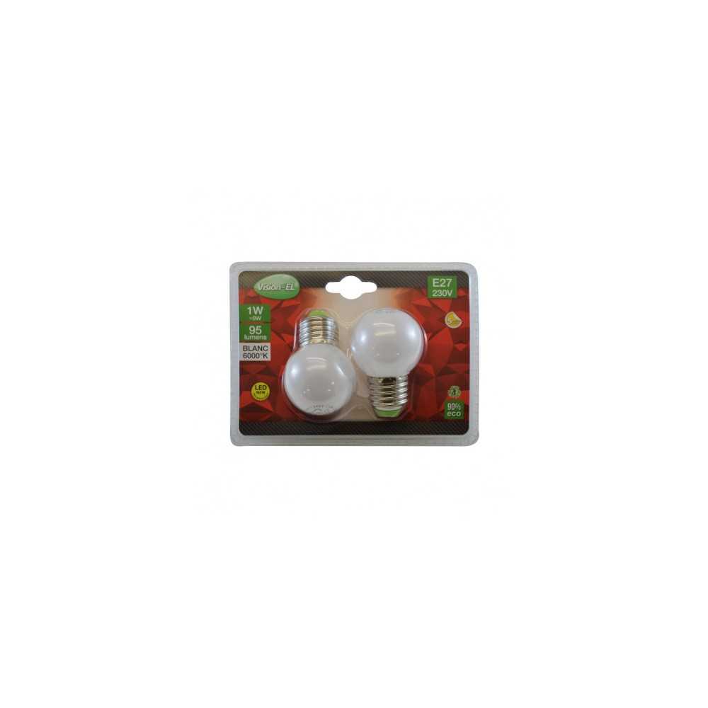 https://design-led.fr/gb/ Bulb E27 led G45 1w 6000k pack x2 76161 4,50 € 3,15 € -30%