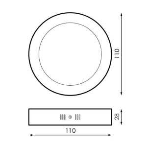 https://design-led.fr/nl/ LED Opbouw Plafondlamp Rond Ø110 6w 4500k 7,00 € 5,95 € LM5290