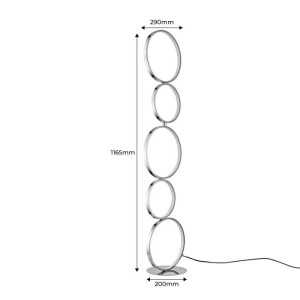 https://design-led.fr/it/ Natalie 30W Lampada da terra LED 3000K Cromo 117,00 € 99,45 € LN1414-CR