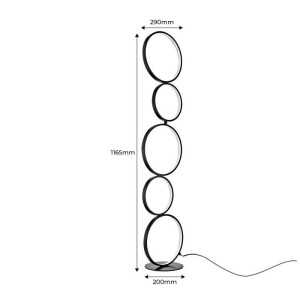 https://design-led.fr/gb/ Natalie 30W LED floor lamp 3000K black 117,00 € 99,45 € LN1414-N