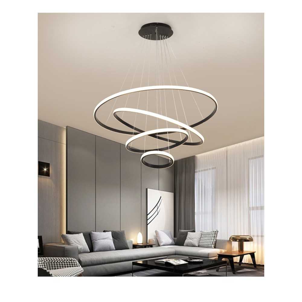 https://discount-led.fr/it/ Tringhs nero 4 anelli lampada a sospensione120w CTT dimmerabile con telecomando  288,60 €  230,88...