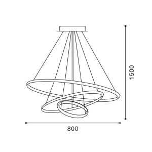 https://design-led.fr/nl/ Tringhs zwart 4 ronde 55w CTT hanglamp dimbaar met afstandsbediening 345,60 € 293,76 € A2587