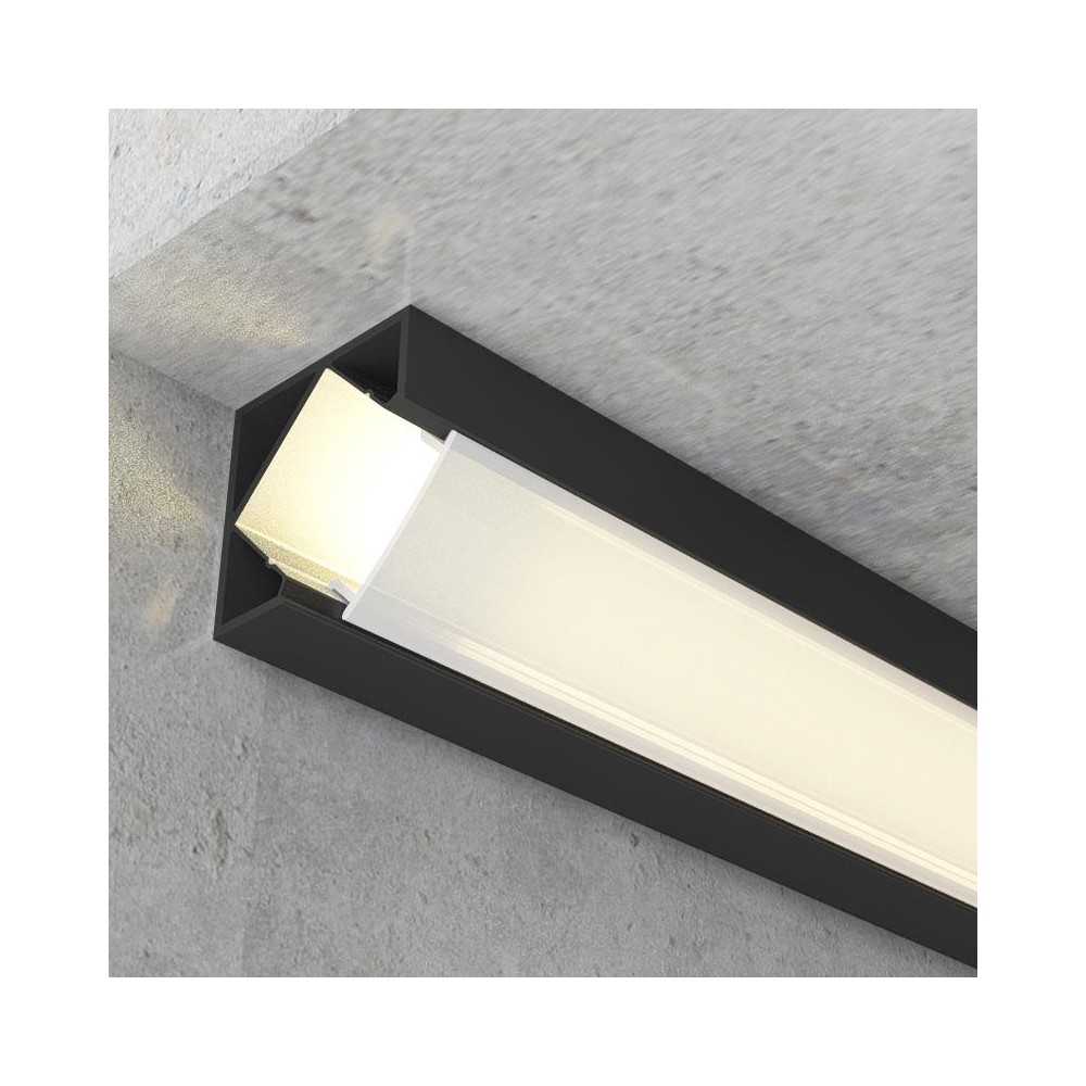 https://discount-led.fr/es/ Kopep Perfil esquinero de aluminio negro con difusor - 2 Metros  12,90 €  10,32 €    LM3726