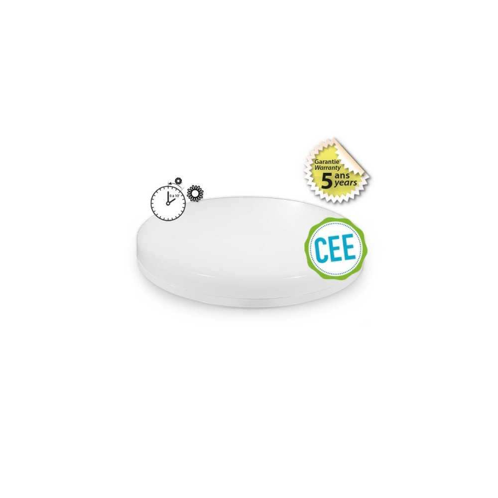 https://design-led.fr/fr/ Plafonnier LED Rond Ø280 18W 4000K & Détecteur avec préavis d'extinction - GARANTIE 5 ANS IP54 1002...
