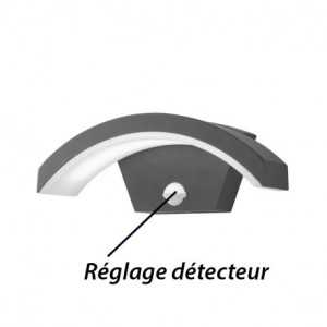 https://discount-led.fr/fr/ Applique Murale LED CURVILINE 8W 360 LM Détecteur 3000K Gris IP54  111,50 €  89,20 €    677831