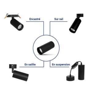https://design-led.fr/nl/ LED-spot Zwart IRC90 18W 3000K MODULAR 81,90 € 69,62 € 100212