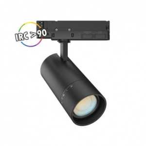https://design-led.fr/pt/ Projetor LED em calha com adaptador 3 ignições Preto 10/15/20W FOCUS SLIM CCT Angle ajustável 110,...